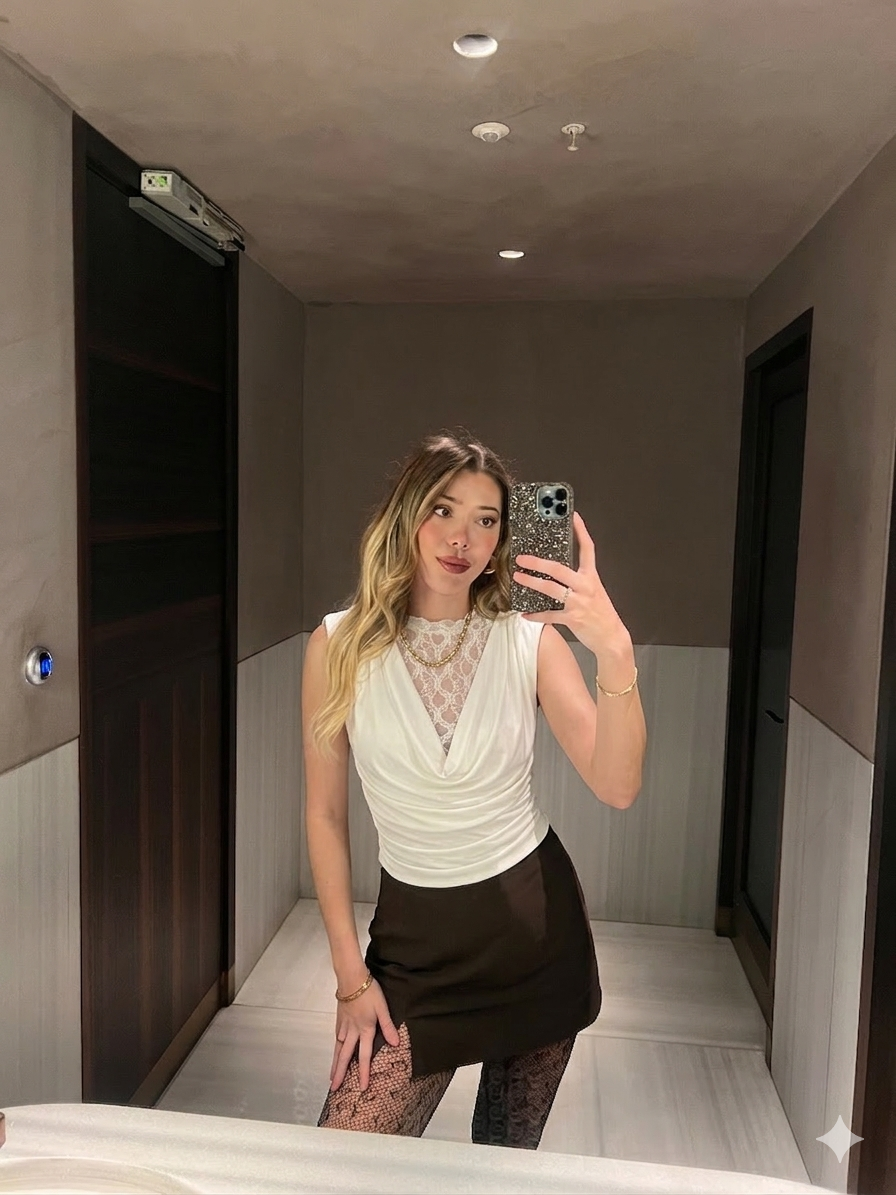 Dantel Detaylı Şık Drapeli Bluz